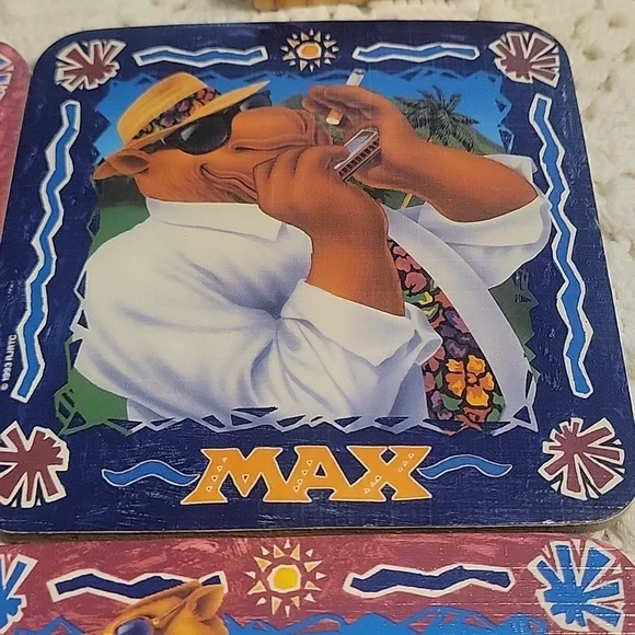 Camel's Joe's Beach Club Coaster Set of 4 in original box. Marlboro Cookbook - Picture 5 of 6